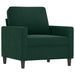Set de canapele cu perne, 3 piese, verde închis, catifea - WALTI WALTI