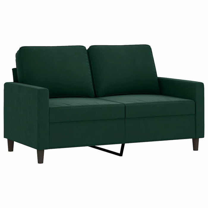 Set de canapele cu perne, 3 piese, verde închis, catifea - WALTI WALTI