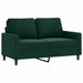 Set de canapele cu perne, 3 piese, verde închis, catifea - WALTI WALTI