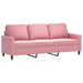 Set de canapele cu perne, 3 piese, roz, catifea - WALTI WALTI