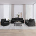 Set de canapele cu perne, 3 piese, negru, catifea - WALTI WALTI