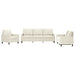 Set de canapele cu perne, 3 piese, crem, catifea - WALTI WALTI