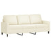 Set de canapele cu perne, 3 piese, crem, catifea - WALTI WALTI