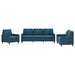 Set de canapele cu perne, 3 piese, albastru, catifea - WALTI WALTI