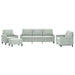 Set de canapele cu perne, 4 piese, gri deschis, catifea - WALTI WALTI