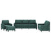Set de canapele cu perne, 4 piese, verde închis, catifea - WALTI WALTI