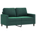 Set de canapele cu perne, 4 piese, verde închis, catifea - WALTI WALTI