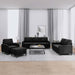Set de canapele cu perne, 4 piese, negru, catifea - WALTI WALTI