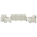 Set de canapele cu perne, 4 piese, crem, catifea - WALTI WALTI