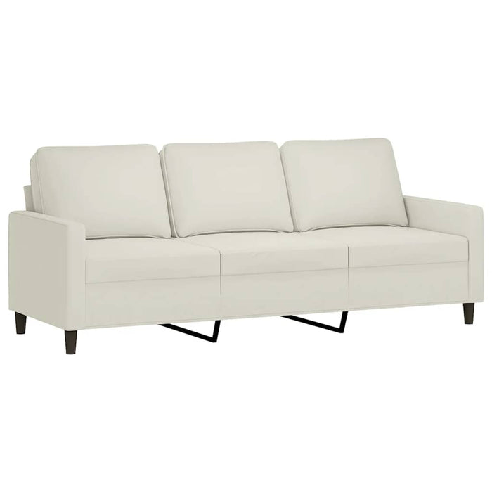 Set de canapele cu perne, 4 piese, crem, catifea - WALTI WALTI