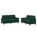 Set de canapele cu perne, 2 piese, verde închis, catifea - WALTI WALTI