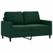 Set de canapele cu perne, 2 piese, verde închis, catifea - WALTI WALTI