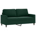 Set de canapele cu perne, 2 piese, verde închis, catifea - WALTI WALTI