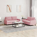 Set de canapele cu perne, 2 piese, roz, catifea - WALTI WALTI