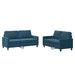 Set de canapele cu perne, 2 piese, albastru, catifea - WALTI WALTI