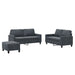 Set de canapele cu perne, 3 piese, gri închis, catifea - WALTI WALTI