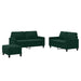 Set de canapele cu perne, 3 piese, verde închis, catifea - WALTI WALTI