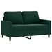 Set de canapele cu perne, 3 piese, verde închis, catifea - WALTI WALTI