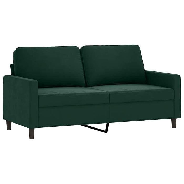 Set de canapele cu perne, 3 piese, verde închis, catifea - WALTI WALTI