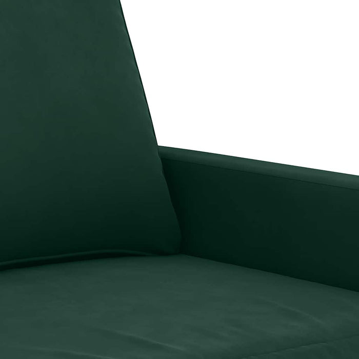 Set de canapele cu perne, 3 piese, verde închis, catifea - WALTI WALTI