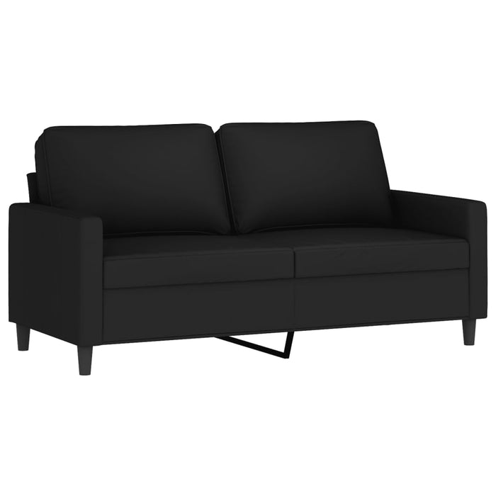 Set de canapele cu perne, 3 piese, negru, catifea - WALTI WALTI