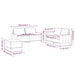 Set de canapele cu perne, 3 piese, crem, catifea - WALTI WALTI