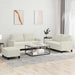Set de canapele cu perne, 3 piese, crem, catifea - WALTI WALTI