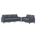 Set de canapele cu perne, 2 piese, gri închis, catifea - WALTI WALTI