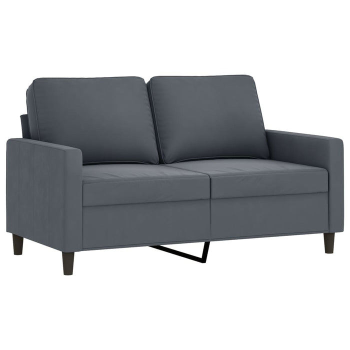 Set de canapele cu perne, 2 piese, gri închis, catifea - WALTI WALTI