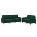 Set de canapele cu perne, 2 piese, verde închis, catifea - WALTI WALTI