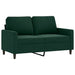 Set de canapele cu perne, 2 piese, verde închis, catifea - WALTI WALTI