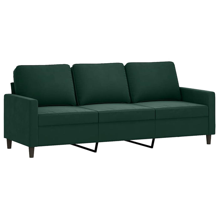 Set de canapele cu perne, 2 piese, verde închis, catifea - WALTI WALTI