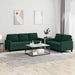 Set de canapele cu perne, 2 piese, verde închis, catifea - WALTI WALTI