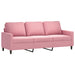 Set de canapele cu perne, 2 piese, roz, catifea - WALTI WALTI