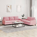 Set de canapele cu perne, 2 piese, roz, catifea - WALTI WALTI
