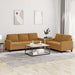 Set de canapele cu perne, 2 piese, maro, catifea - WALTI WALTI