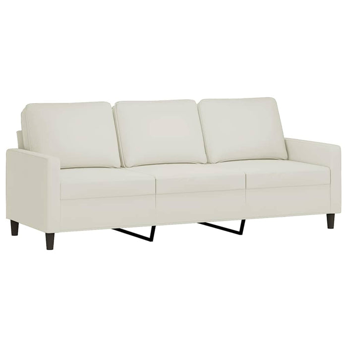 Set de canapele cu perne, 2 piese, crem, catifea WALTI