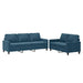 Set de canapele cu perne, 2 piese, albastru, catifea - WALTI WALTI