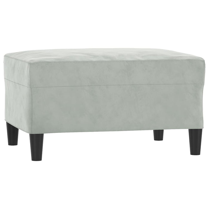 Set de canapele cu perne, 3 piese, gri deschis, catifea - WALTI WALTI