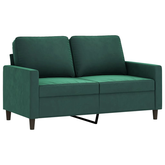 Set de canapele cu perne, 3 piese, verde închis, catifea - WALTI WALTI