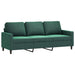 Set de canapele cu perne, 3 piese, verde închis, catifea - WALTI WALTI