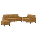 Set de canapele cu perne, 3 piese, maro, catifea - WALTI WALTI