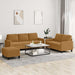 Set de canapele cu perne, 3 piese, maro, catifea - WALTI WALTI
