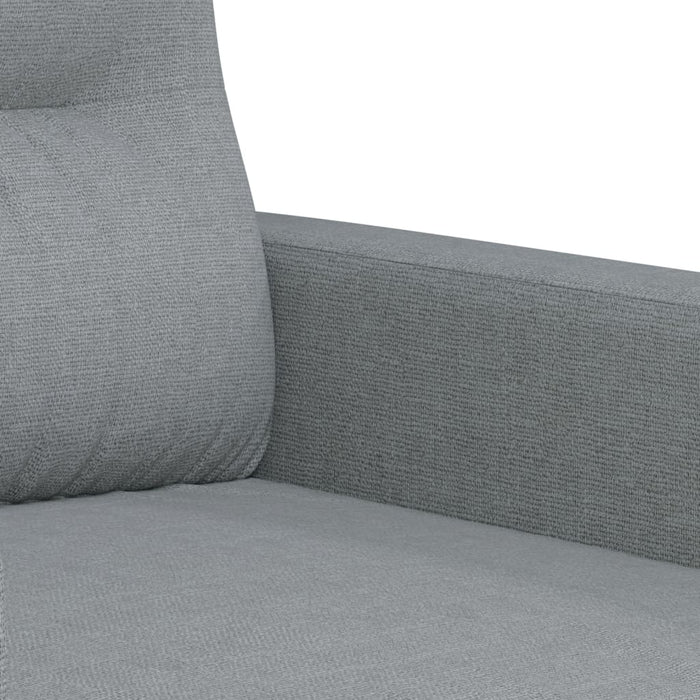 Set de canapele cu perne, 3 piese, gri deschis, textil - WALTI WALTI