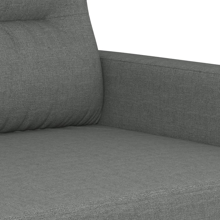 Set de canapele cu perne, 3 piese, gri închis, textil - WALTI WALTI