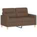 Set de canapele cu perne, 3 piese, maro, textil - WALTI WALTI