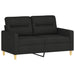 Set de canapele cu perne, 3 piese, negru, textil - WALTI WALTI