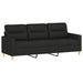 Set de canapele cu perne, 3 piese, negru, textil - WALTI WALTI