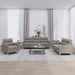 Set de canapea cu perne, 3 piese, gri taupe, material textil - WALTI WALTI