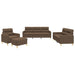 Set de canapele cu perne, 4 piese, maro, textil - WALTI WALTI